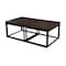 Alaterre Furniture Arcadia Acacia Wood 54" Coffee Table with Nesting Tables, Antiqued Mocha ANAR1175 - alternate 9